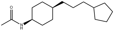 N-ACETYL-4-(3-CYCLOPENTYLPROPYL)CYCLOHEXYLAMINE Structure