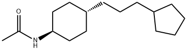 N-ACETYL-4-(3-CYCLOPENTYLPROPYL)CYCLOHEXYLAMINE 化学構造式