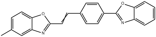 2-[2-[4-(ベンゾオキサゾール-2-イル)フェニル]エテニル]-5-メチルベンゾオキサゾール 化学構造式