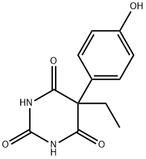 5-エチル-5-(4-ヒドロキシフェニル)バルビツル酸 化学構造式