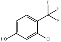 3-クロロ-4-(トリフルオロメチル)フェノール 化学構造式