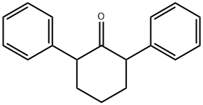 2,6-ジフェニルシクロヘキサノン 化学構造式