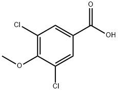 3,5-二氯-4-甲氧基苯甲酸,37908-97-7,结构式