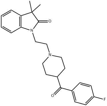 2H-Indol-2-one, 1-[2-[4-(4-fluorobenzoyl)-1-piperidinyl]ethyl]-1,3-dihydro-3,3-diMethyl- Structure