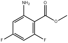 2-アミノ-4,6-ジフルオロ安息香酸メチル 化学構造式