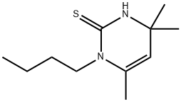 1-ブチル-3,4-ジヒドロ-4,4,6-トリメチル-2(1H)-ピリミジンチオン 化学構造式