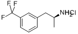 (+)-ノルフェンフルラミン 塩酸塩 化学構造式