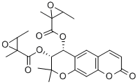 (3R,4R)-2,2-DIMETHYL-8-OXO-2,3,4,8-TETRAHYDROPYRANO[3,2-G]CHROMENE-3,4-DIYL BIS(2,3-DIMETHYLOXIRANE-2-CARBOXYLATE),37975-61-4,结构式