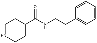 N-(2-フェニルエチル)ピペリジン-4-カルボキサミド 化学構造式
