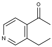 1-(3-エチルピリジン-4-イル)エタノン 化学構造式