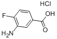 3-アミノ-4-フルオロ安息香酸塩酸塩 化学構造式