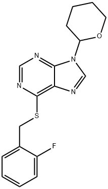 3799-60-8 6-[(2-fluorophenyl)methylsulfanyl]-9-(oxan-2-yl)purine
