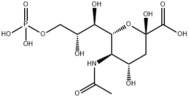N-乙酰神经氨酸9-磷酸酯 结构式
