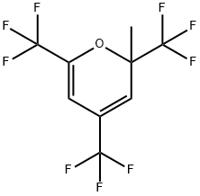 2-メチル-2,4,6-トリス(トリフルオロメチル)-2H-ピラン 化学構造式