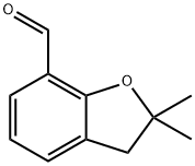 2,2-ジメチル-2,3-ジヒドロ-1-ベンゾフラン-7-カルバルデヒド 化学構造式