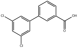 3′,5′-ジクロロビフェニル-3-カルボン酸 化学構造式