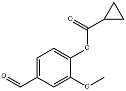 4-FORMYL-2-METHOXYPHENYL CYCLOPROPANECARBOXYLATE Struktur