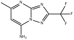5-メチル-2-(トリフルオロメチル)[1,2,4]トリアゾロ[1,5-A]ピリミジン-7-アミン 化学構造式