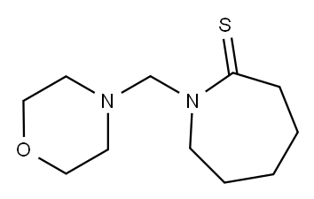 2H-Azepine-2-thione,  hexahydro-1-(4-morpholinylmethyl)- 化学構造式
