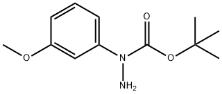 N1-tert-Butoxycarbonyl 1-(3-Methoxyphenyl)hydrazine 化学構造式