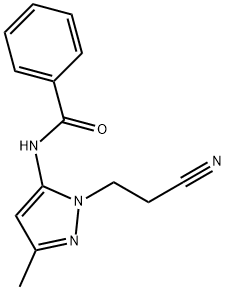 Benzamide, N-[1-(2-cyanoethyl)-3-methyl-1H-pyrazol-5-yl]- (9CI) Structure