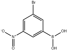 3-溴-5-硝基苯基硼酸 结构式