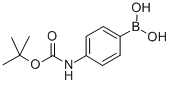 4-(N-TERT-ブトキシカルボニルアミノ)フェニルボロン酸 化学構造式