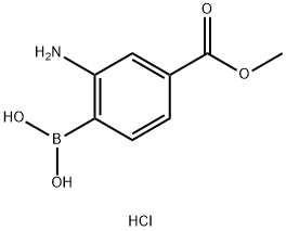 2-氨基-4-甲氧羰基苯基硼酸盐酸盐, 380430-55-7, 结构式