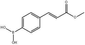 4-(E-3-甲氧基-3-氧代-1-丙烯-1-基)苯基硼酸,380430-58-0,结构式
