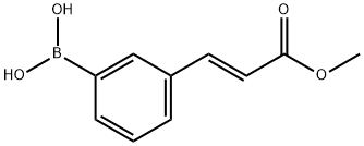 [3-(E-3-METHOXY-3-OXO-1-PROPEN-1-YL)PHENYL]BORONIC ACID 化学構造式