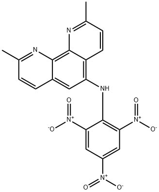 2,9-ジメチル-5-ピクリルアミノ-1,10-フェナントロリン 化学構造式