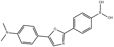 4-[5-(4-DIMETHYLAMINOPHENYL)OXAZOL-2-YL]BENZENEBORONIC ACID 97 化学構造式