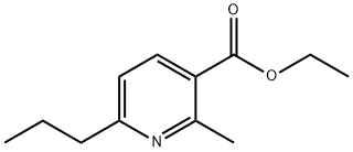 2-メチル-6-プロピル-3-ピリジンカルボン酸エチル 化学構造式