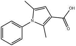 2,5-二甲基-1-苯基-1H-吡咯-3-羧酸, 3807-56-5, 结构式