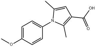 1-(4-甲氧基苯基)-2,5-二甲基-1H-吡咯-3-羧酸 结构式
