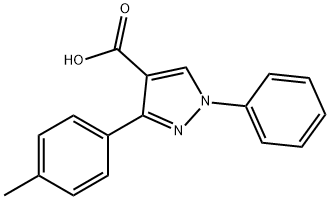 3-(4-メチルフェニル)-1-フェニル-1H-ピラゾール-4-カルボン酸 化学構造式