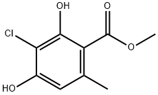 methyl 3-chloro-4-hydroxy-6-methylsalicylate Struktur