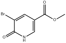 5-ブロモ-6-ヒドロキシニコチン酸メチル 化学構造式