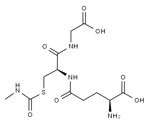 L-γGlu-S-(N-メチルカルバモイル)-L-Cys-Gly-OH 化学構造式