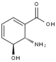 (5S,6S)-6-氨基-5-羟基环己烷-1,3-二烯-1-羧酸 结构式