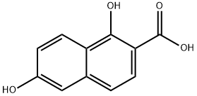 1,6-ジヒドロキシ-2-ナフタレンカルボン酸 化学構造式