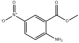 2-アミノ-5-ニトロ安息香酸メチル 化学構造式