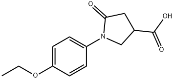 1-(4-エトキシフェニル)-5-オキソピロリジン-3-カルボン酸 化学構造式