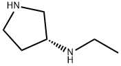(3R)-(+)-3-(エチルアミノ)ピロリジン 化学構造式