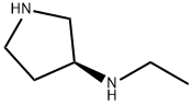 (3S)-(-)-3-(エチルアミノ)ピロリジン 化学構造式
