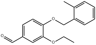 3-エトキシ-4-[(2-メチルベンジル)オキシ]ベンズアルデヒド 化学構造式