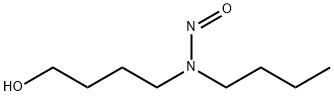 N-ブチル-N-(4-ヒドロキシブチル)ニトロソアミン 化学構造式