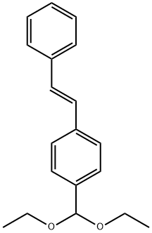 反-4-甲酰基-二苯乙烯二乙缩醛 结构式