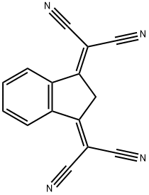1,3-ビス(ジシアノメチリデン)インダン 化学構造式