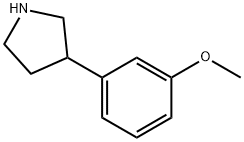 3-(3-甲氧基苯基)吡咯烷盐酸盐, 38175-35-8, 结构式